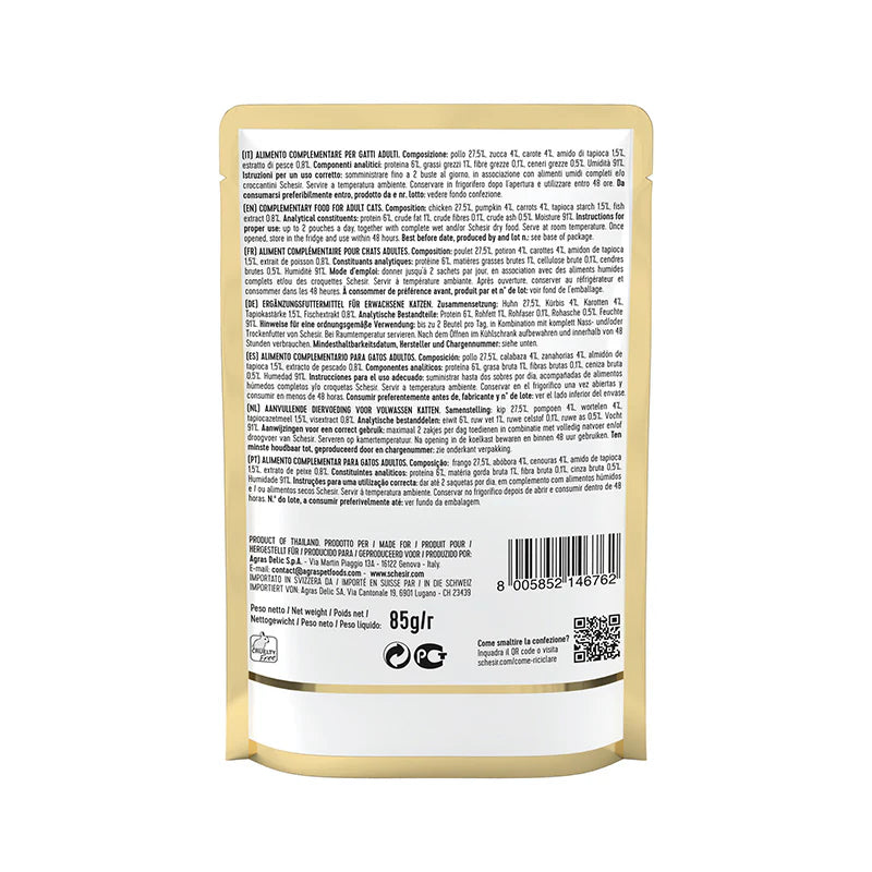 Schesir Soup Pollo con Zucca in Zuppa 85g Umido per Gatti Schesir Soup Pollo con Zucca in Zuppa 85g Umido per Gatti